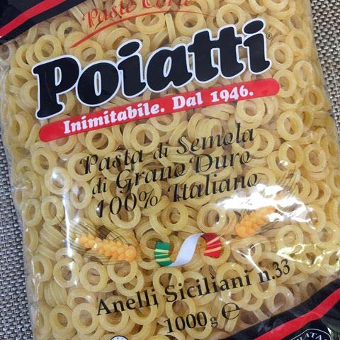 Pasta Poiatti Anelli siciliani da kg.1 - confezione da 6 pezzi  6 kg