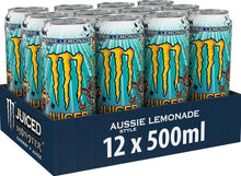 Carica l&#39;immagine nel visualizzatore di Gallery, Monster Energy - Juiced Aussie Lemonade - 12x 500ml
