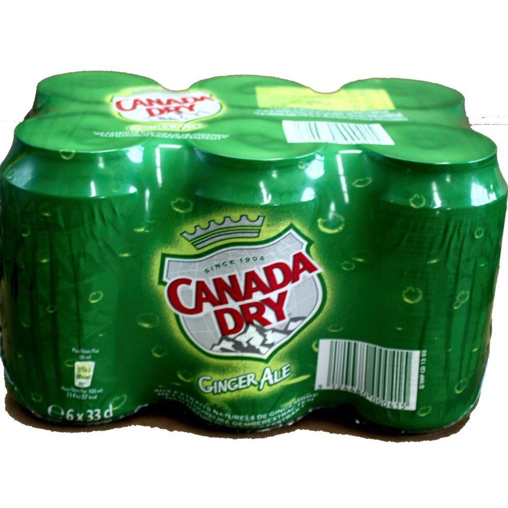 Canada Dry Ginger Ale - Confezione da 4 barattoli da 6 x 0,33 l (24 lattine sigillate)