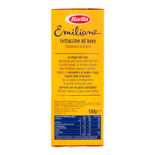 Carica l&#39;immagine nel visualizzatore di Gallery, Barilla Pasta all&#39;Uovo, le Emiliane Fettuccine, 500g

