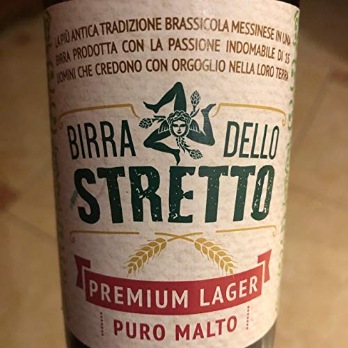 Sicilia Bedda - Birra dello Stretto Premium Lager Puro Malto - 12 Bottiglie da 66 Cl