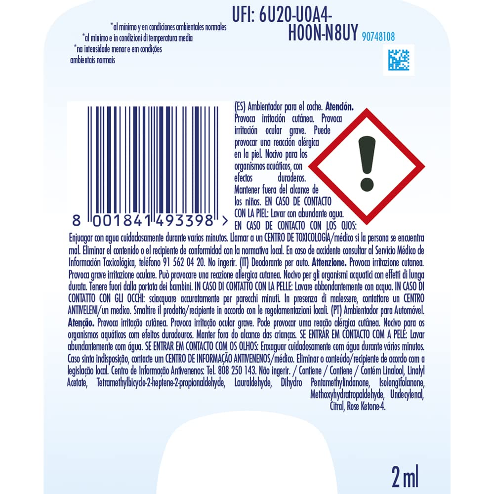 Ambipur Car Profumatore Auto Oro e Fiori di Vaniglia, 1 diffusore per 30 giorni