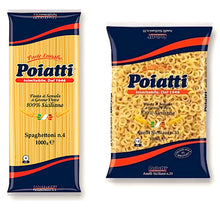 Carica l&#39;immagine nel visualizzatore di Gallery, Pasta Poiatti mista 5 X 1 kG. SPAGHETTONI + 5 X 1 KG. ANELLINI totale 10 Kg. di pasta 100% grano siciliano
