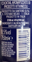 Carica l&#39;immagine nel visualizzatore di Gallery, SANTERO 958 SPRITZ READY TO DRINK APERITIVO ALCOLICO 75 CL
