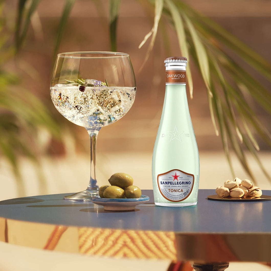 San Pellegrino Oakwood - Bicchiere da acqua tonico, 4 x 200 ml