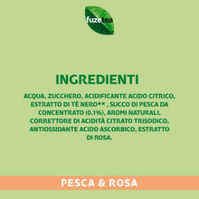 Carica l'immagine nel visualizzatore di Gallery, FuzeTea Pesca e Rosa – 12 Bottiglie da 400 ml, Tè Freddo alla Pesca con una Nota di Rosa, in Bottiglia PET 100% Riciclabile, Bevanda Analcolica

