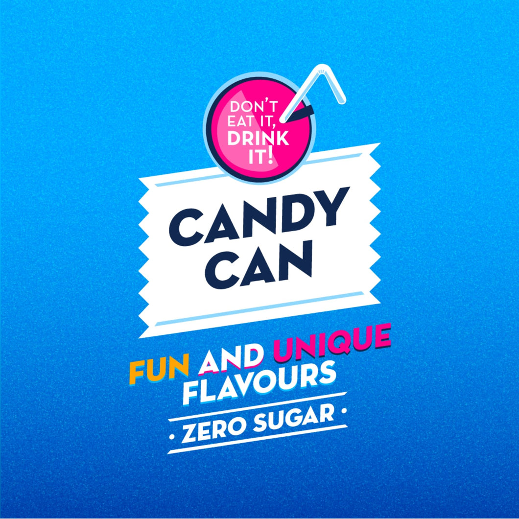 Candy Can, Lattine di mela acida, bevande gassate, nostalgiche soda americane, senza zucchero, barattoli scintillanti (330 ml x 12 pezzi)