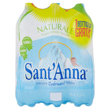Carica l&#39;immagine nel visualizzatore di Gallery, Sant&#39;Anna Acqua Naturale Sorgente Vinadio, 6 x 1.5L
