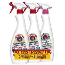Carica l&#39;immagine nel visualizzatore di Gallery, 3 x Sgrassatore Universale Chanteclair Promo Pack Confezione Promozionale 3 Bottiglie con 2 Flagranza Marsiglia + 1 Candegina da 625ml Super Potente Pulito Garantito
