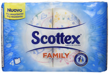 Carica l&#39;immagine nel visualizzatore di Gallery, Scottex Casa Family, Carta Da Cucina, Morbida e Resistente, Ultra assorbente, Con Carta certificata FSC, 4 Rotoli
