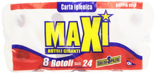 Carica l&#39;immagine nel visualizzatore di Gallery, Maxi - Carta Igienica, Doppio Velo, Confezione da 3 x 8 Rotoli Giganti (24 Rotoli)
