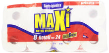 Carica l&#39;immagine nel visualizzatore di Gallery, Maxi - Carta Igienica, Doppio Velo, Confezione da 3 x 8 Rotoli Giganti (24 Rotoli)
