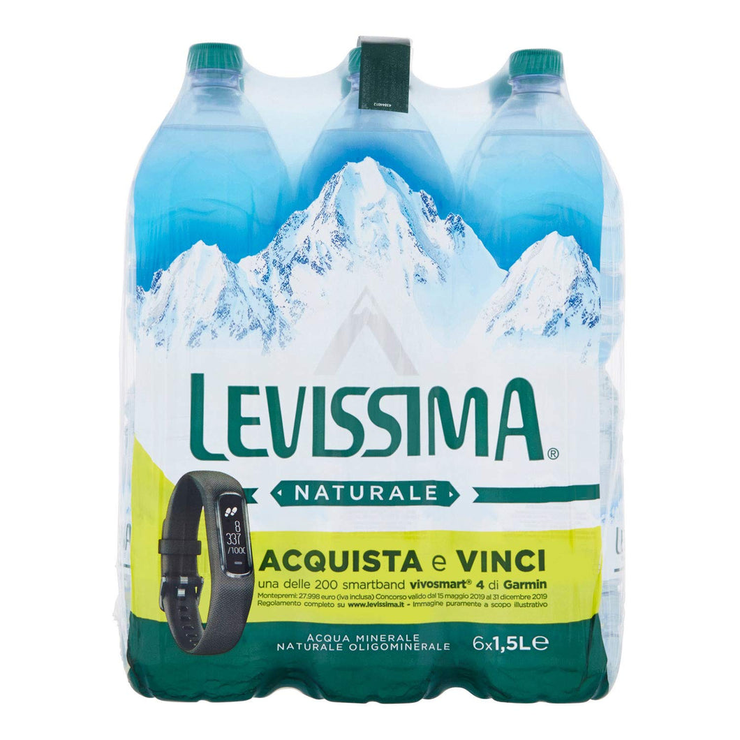 Levissima Acqua Minerale Naturale Oligominerale, 6 x 1.5L