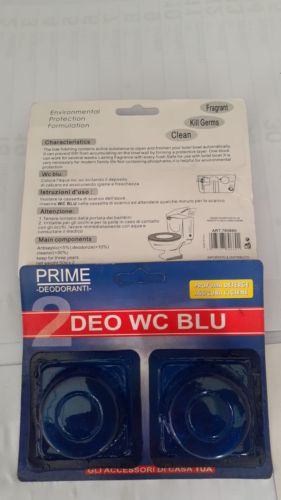 Deo Wc Blu Water 3PACCHI X2 PEZZI- PROFUMA DETERGE ASSICURA L'IGIENE