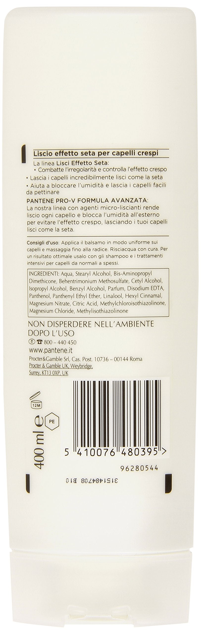 Pantene - Balsamo Effetto Seta, Capelli Normali-Spessi - 400 Ml