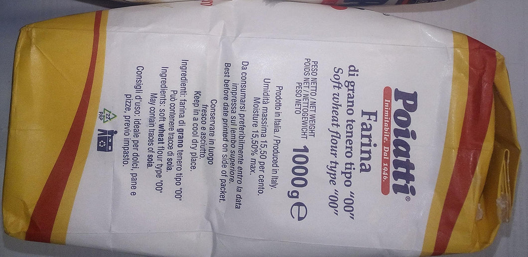 Farina Poiatti di Grano Tenero 00 kg 1 x 10 confezioni