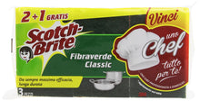 Carica l&#39;immagine nel visualizzatore di Gallery, Scotch Brite - Spugna Fibraverde Classic - 5 confezioni da 3 spugne [15 spugne]
