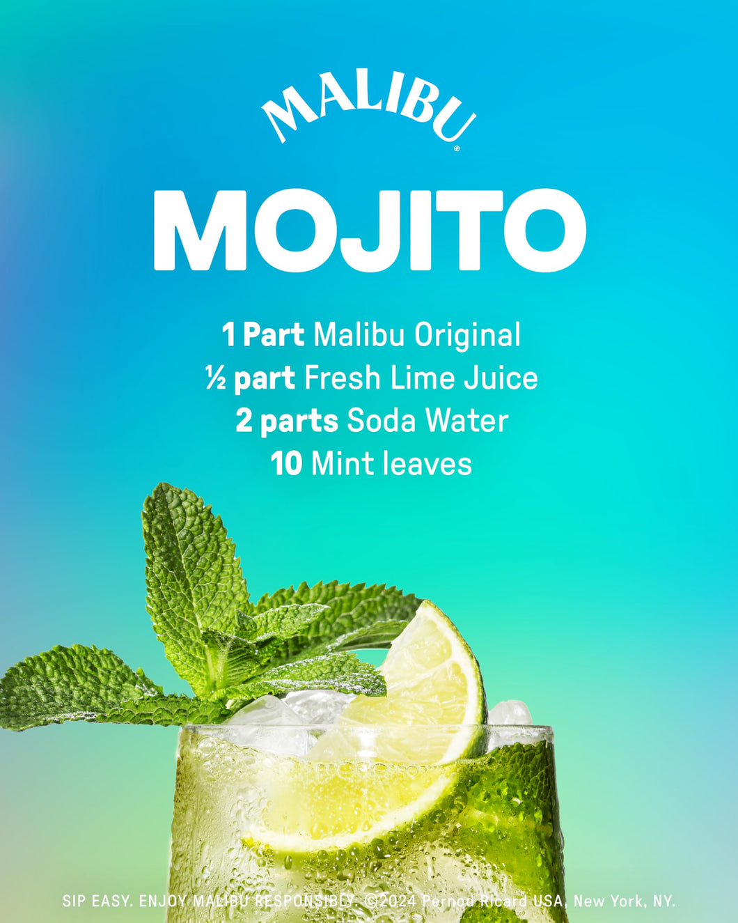 Malibu Coconut Rum - 1 L