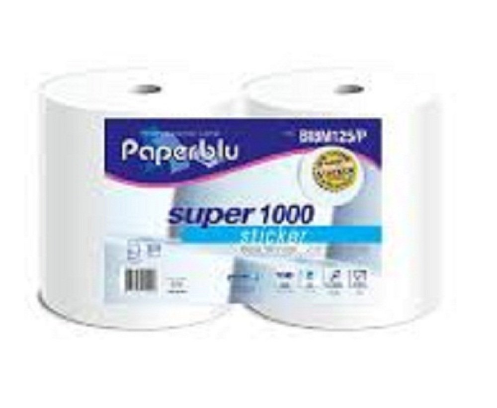 BOBINA SUPER MILLE PURA CELLULOSA 2 VELI - 5 CF DA 2 ROTOLI (10 ROTOLI) - 1000 STRAPPI