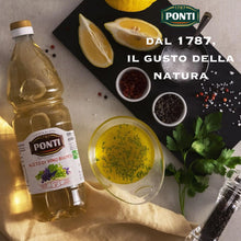 Carica l&#39;immagine nel visualizzatore di Gallery, Ponti, Aceto di Vino Classico Bianco, Realizzato con Vini Selezionati, Ideale per Accompagnare Verdure Crude e Cotte, Acidità 6%, 100% Made in Italy, 12 Bottiglie in PET da 1L
