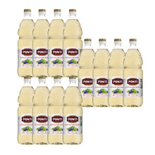 Carica l&#39;immagine nel visualizzatore di Gallery, Ponti, Aceto di Vino Classico Bianco, Realizzato con Vini Selezionati, Ideale per Accompagnare Verdure Crude e Cotte, Acidità 6%, 100% Made in Italy, 12 Bottiglie in PET da 1L
