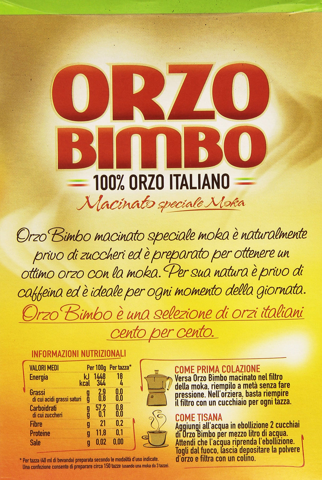 Orzo Bimbo - Orzo Italiano, Macinato Speciale Moka - 500 G