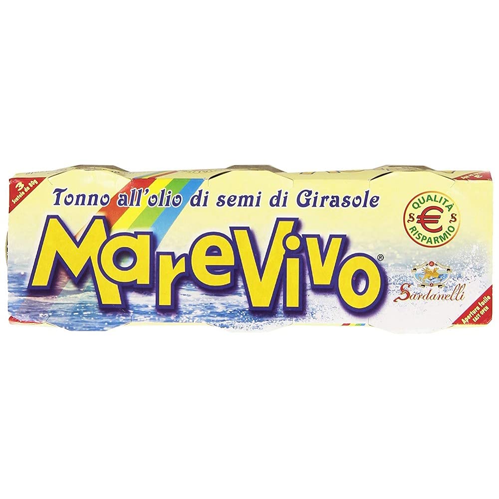 Marevivo Sardanelli Tonno all'Olio di Semi di Girasole, confezione da 3 X 80 gr (240g)