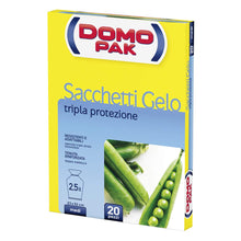 Carica l&#39;immagine nel visualizzatore di Gallery, Domopak sacchetti gelo medi - 23 x 32 cm - 2.5 L - 1 confezione da 20 pezzi, 1 unità, 20
