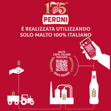 Carica l&#39;immagine nel visualizzatore di Gallery, Peroni Birra 175 Anniversario, Cassa Birra con 24 Birre in Bottiglia da 33 cl, 7.92 L, Birra Lager con Malto 100% Italiano dal Gusto Moderatamente Amaro, Gradazione Alcolica 4.7% Vol
