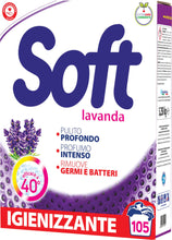Carica l&#39;immagine nel visualizzatore di Gallery, Soft Lavanda Igienizzante fustino 105 lavaggi 5250g
