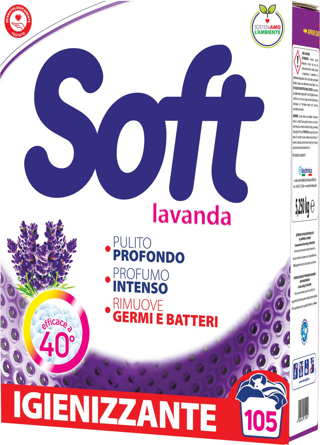 Soft Lavanda Igienizzante fustino 105 lavaggi 5250g