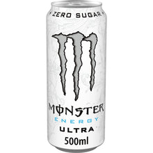 Carica l&#39;immagine nel visualizzatore di Gallery, Monster Energy Ultra White – 24 Lattine da 500 ml, Energy Drink Zero Zuccheri e poche Calorie, Bevanda Energetica dal Gusto Leggero e Rinfrescante di Agrumi
