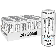 Carica l&#39;immagine nel visualizzatore di Gallery, Monster Energy Ultra White – 24 Lattine da 500 ml, Energy Drink Zero Zuccheri e poche Calorie, Bevanda Energetica dal Gusto Leggero e Rinfrescante di Agrumi
