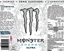 Carica l&#39;immagine nel visualizzatore di Gallery, Monster Energy Ultra White – 24 Lattine da 500 ml, Energy Drink Zero Zuccheri e poche Calorie, Bevanda Energetica dal Gusto Leggero e Rinfrescante di Agrumi
