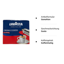 Carica l'immagine nel visualizzatore di Gallery, Lavazza Caffè Macinato Crema e Gusto Classico, 2 x 250g
