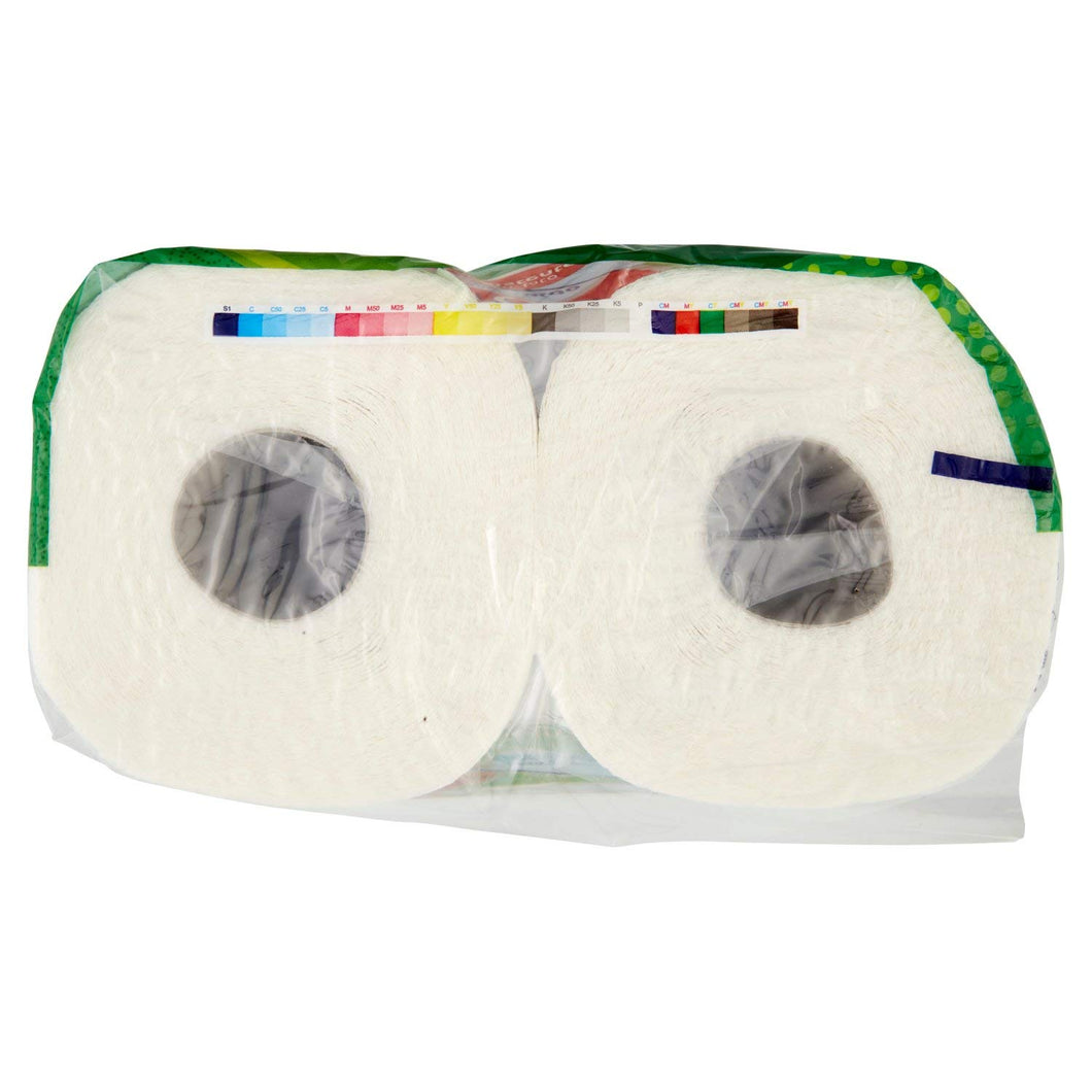 Scottex Tuttofare Due Lati Diversi, 4 Maxi Rotoli, 2 Confezioni da 2 Maxi Rotoli