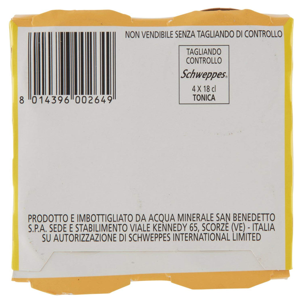 Schweppes - Tonica, Bibita Analcolica Gassata Con Zucchero, 180Ml, 24 pz. [confezione da 4 x 6]