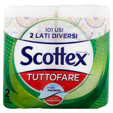 Carica l&#39;immagine nel visualizzatore di Gallery, Scottex Tuttofare Due Lati Diversi, 4 Maxi Rotoli, 2 Confezioni da 2 Maxi Rotoli
