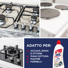 Carica l&#39;immagine nel visualizzatore di Gallery, Smac - Gas, Detergente per Piastre e Fornelli, Azione Pulente e Brillantezza, Protegge dall&#39;Annerimento, 500 ml
