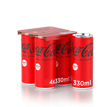 Carica l&#39;immagine nel visualizzatore di Gallery, Coca-Cola Zero Zuccheri – 4 Lattine da 330 ml, Tutto il Gusto della Formula Coca-Cola Senza Calorie, Lattina 100% riciclabile, Bevanda Analcolica
