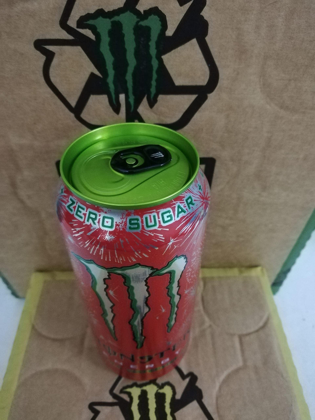 1 LATTINA MONSTER WATERMELON ULTRA USA ENERGY DRINK ZERO ZUCCHERI NO SUGAR 473ml COLOR TOP