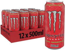 Carica l&#39;immagine nel visualizzatore di Gallery, 1 LATTINA MONSTER WATERMELON ULTRA USA ENERGY DRINK ZERO ZUCCHERI NO SUGAR 473ml COLOR TOP
