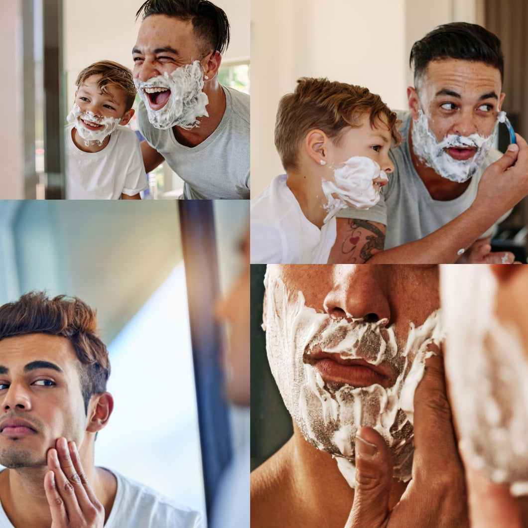 Lametta Barba, Aggiornata Uomo Rasoio Lamette 3 lame per una rasatura liscia, Lamette in Acciaio, Rasoio Barba Manuale, 3 lame Acciaio di aggiornamento, Ricariche di Lame di Rasoio(8)