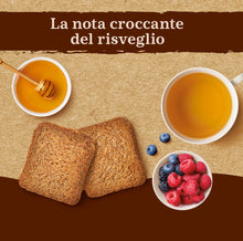 Carica l&#39;immagine nel visualizzatore di Gallery, Mulino Bianco Fette Biscottate Integrali, Colazione Ricca di Fibre e Gusto, Senza Olio di Palma - 630 gr
