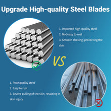 Carica l&#39;immagine nel visualizzatore di Gallery, Lametta Barba, Aggiornata Uomo Rasoio Lamette 3 lame per una rasatura liscia, Lamette in Acciaio, Rasoio Barba Manuale, 3 lame Acciaio di aggiornamento, Ricariche di Lame di Rasoio(8)
