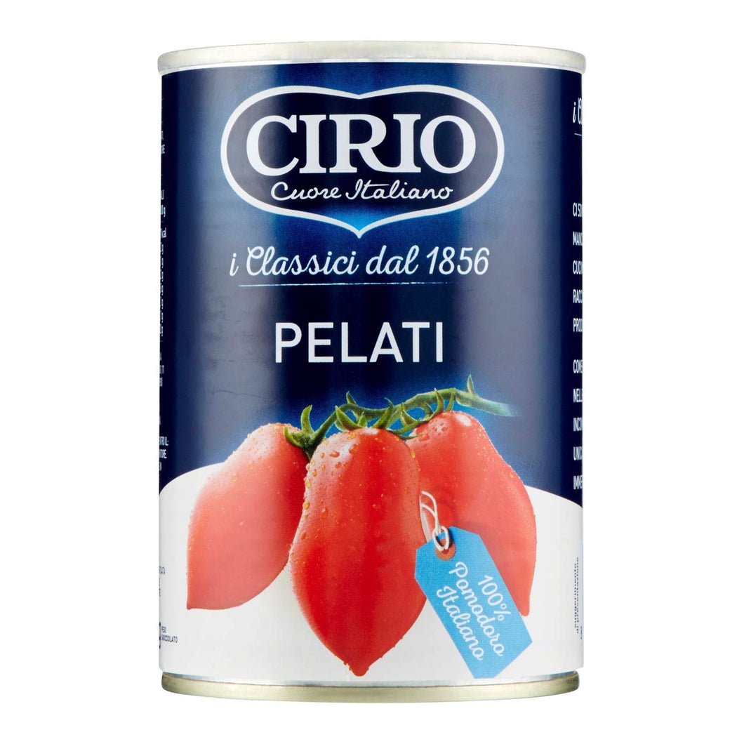 24 x POMODORI PELATI CIRIO 400 GR BARATTOLO LATTINA SUCCO POMODORINI 100%