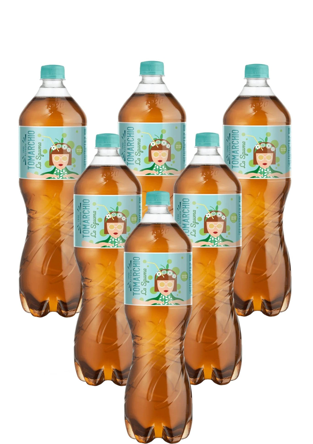 Sicilia Bedda - BIBITE TOMARCHIO - Bibite Siciliane - Spuma, Arancia Rossa, Aranciata, Chinotto, Ginger - Altissima Qualità (SPUMA 6X1.25)