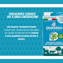 Carica l&#39;immagine nel visualizzatore di Gallery, Granarolo, Latte Parzialmente Scremato UHT da Latte Crudo MID 1 lt, 12 Confezioni di Latte Italiano, Mantiene lo Stesso Quantitativo di Proteine del Latte di Partenza grazie al Trattamento Termico
