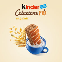 Carica l&#39;immagine nel visualizzatore di Gallery, Kinder Colazione Più - 10 Merendine di Pan di Spagna Integrale ai 5 Cereali, con Ripieno di Malto e Cacao, Ottime a Colazione e Merenda, Confezione da 290 Grammi
