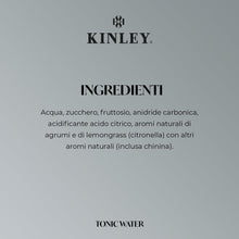 Carica l&#39;immagine nel visualizzatore di Gallery, Kinley Tonic Water, Acqua Tonica con note di Limone, Lime e Lemongrass, Adatta alla Mixology, Per Drink Rinfrescanti e dal Sapore Inconfondibile, Bevanda Analcolica - 24 Bottiglie in Vetro da 200 ml
